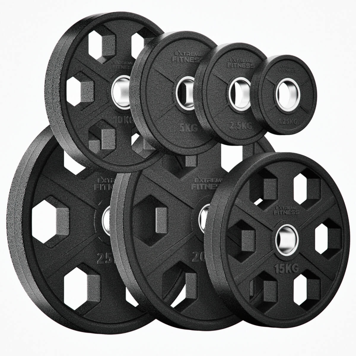 6 Shooter Revolver Olympic Rubber Plates - BlackBear Fitness